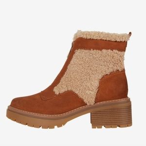 Naturalizer Jett Ankle Booties Winter Boots Tawny Brown
